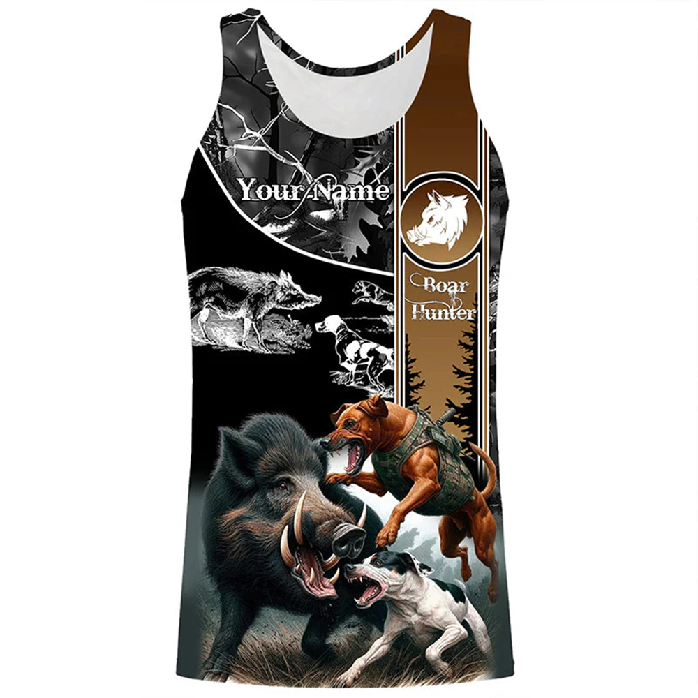 Wildman Hunting & Outdoor Polokwane - Camiseta regata personalizada com nome de