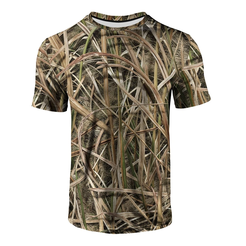 Hunting Outdoor Shop - Camiseta Masculina com Estampa de Camuflagem