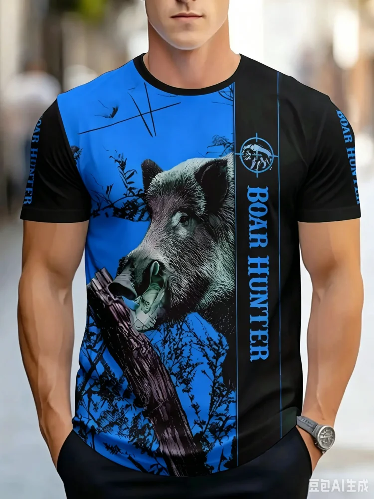 Hunting Outdoor Shop - Camiseta Masculina de Caça ao Javali