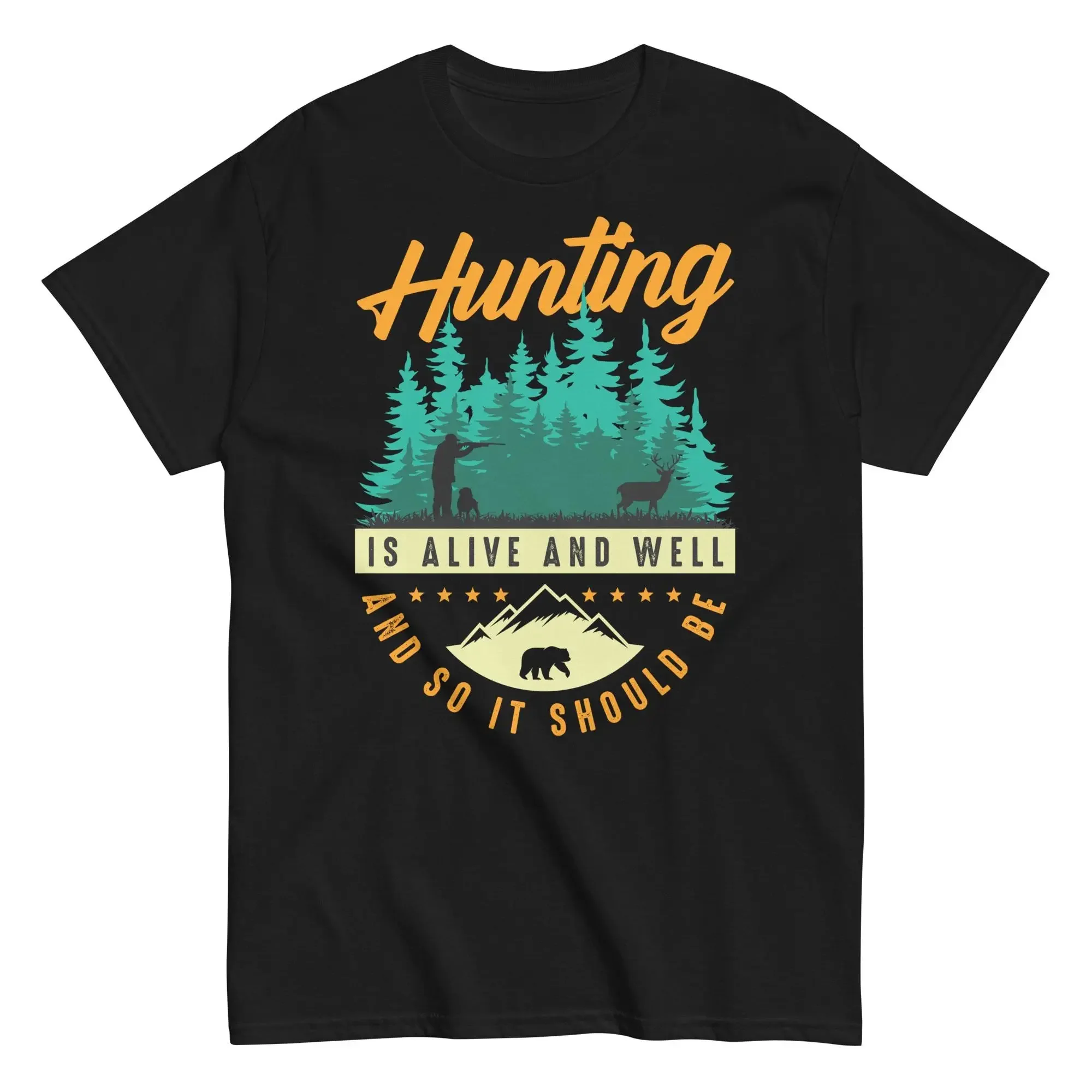 Wildman Hunting & Outdoor Polokwane - Camiseta 'Eu Devia Estar Caçando' com