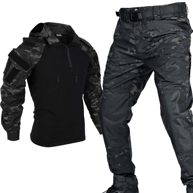Conjunto Tático Multicam Preto - Outdoor Hunting Outfit avaliação e preço