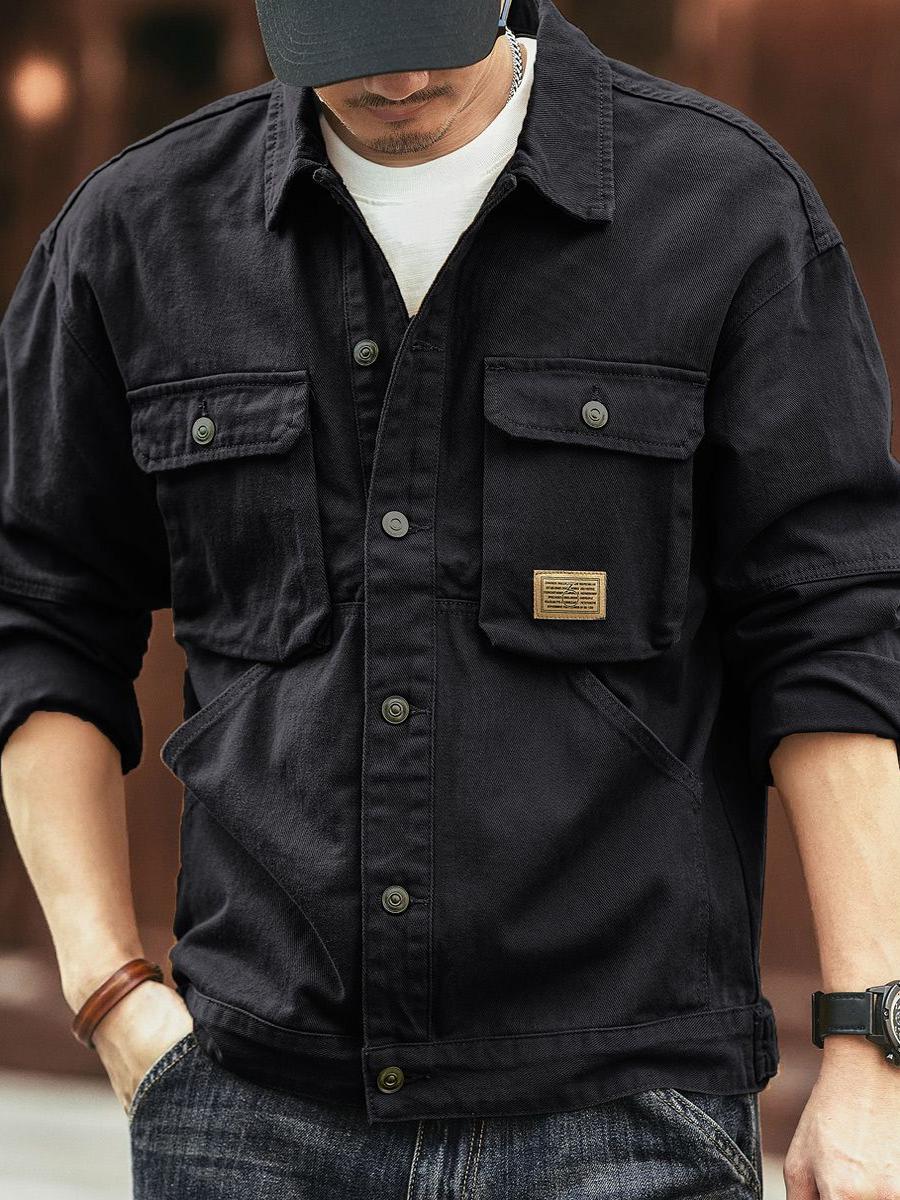 Jaqueta de Denim Retro America - Outdoor Hunting Outfit avaliação e preço
